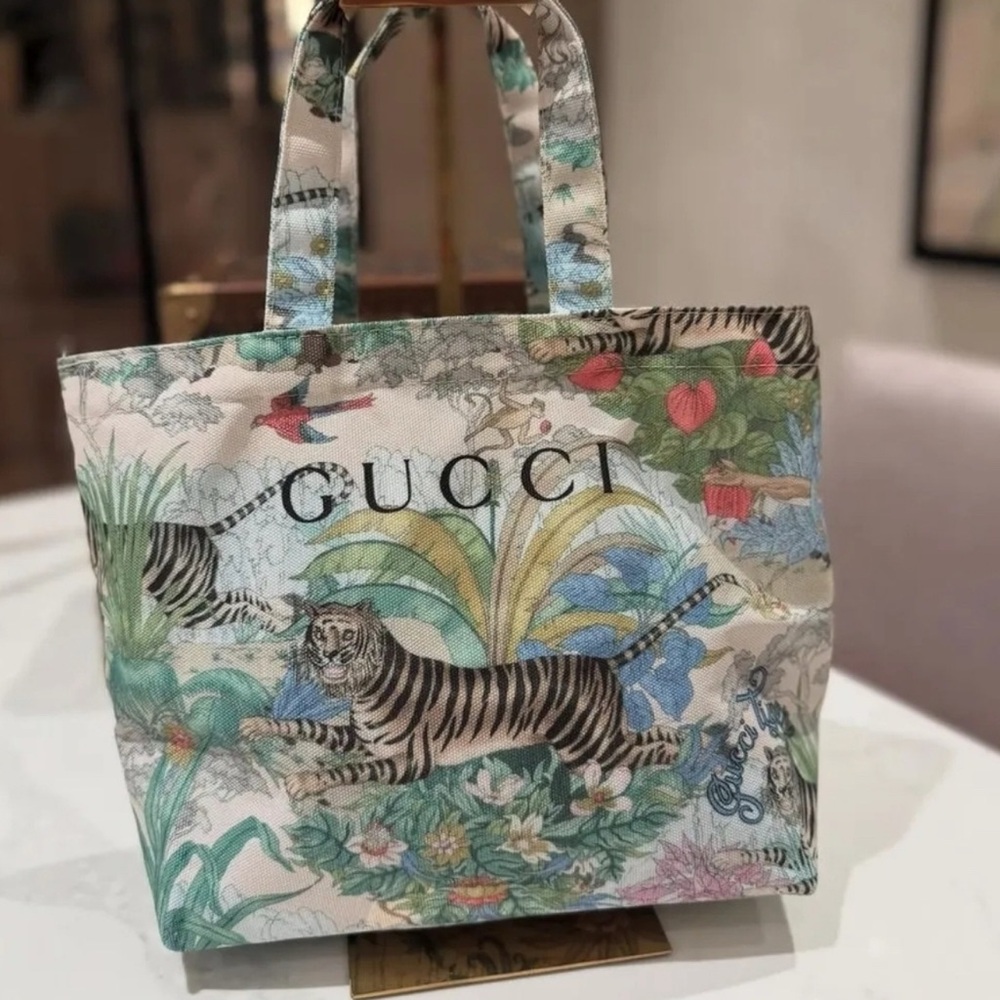 Gucci Multicolor Canvas Tote Bag